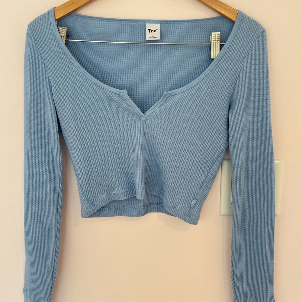 Aritzia long sleeve waffle tee